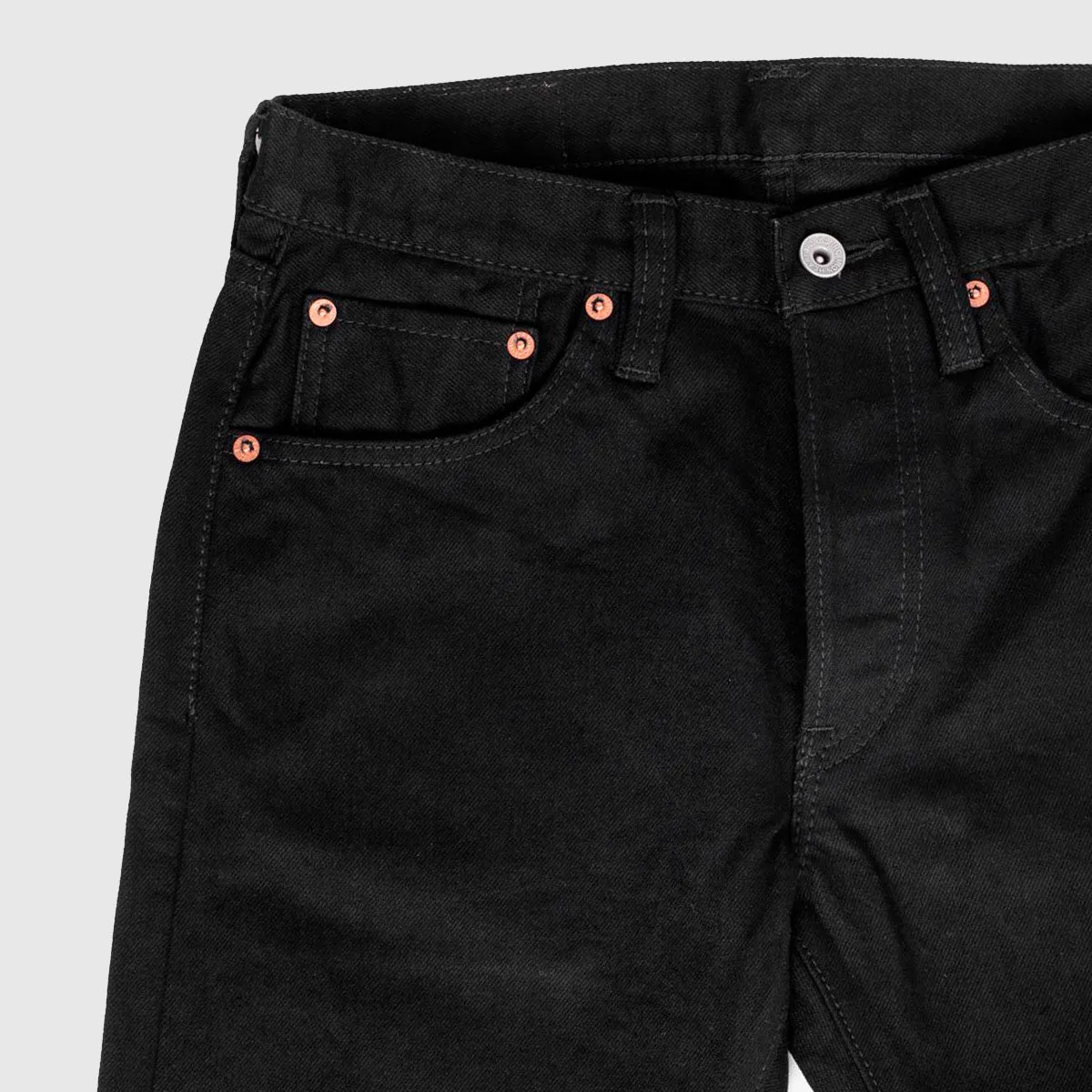 14oz Selvedge Denim Slim Tapered Jeans - Black