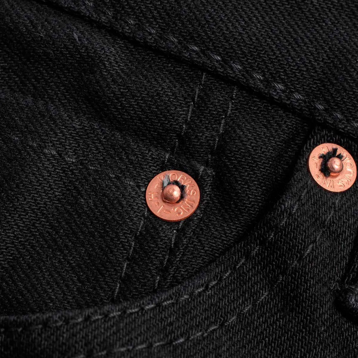 14oz Selvedge Denim Slim Tapered Jeans - Black