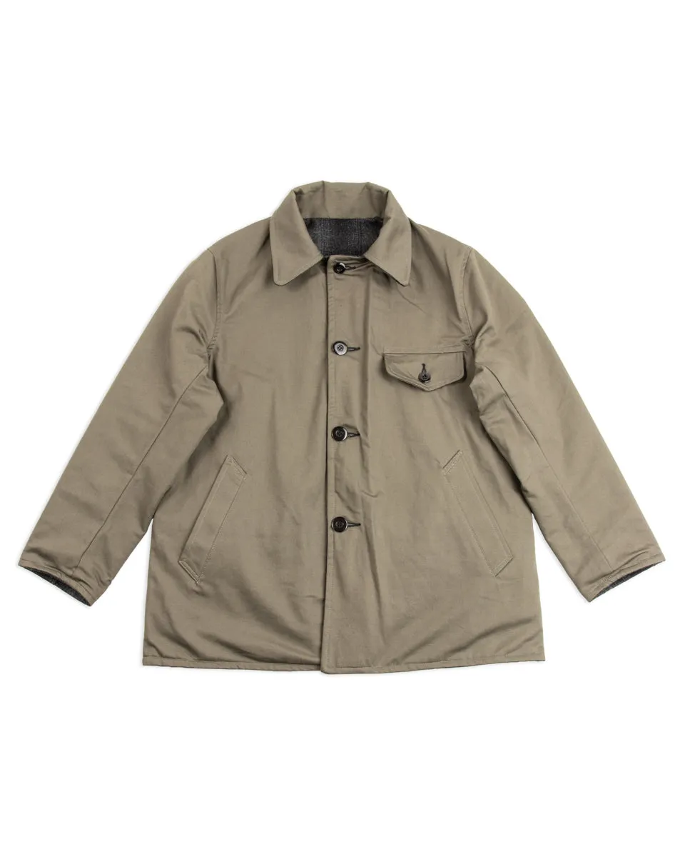 1940s 2-Way Field Jacket - Rat Gray Ombre Check
