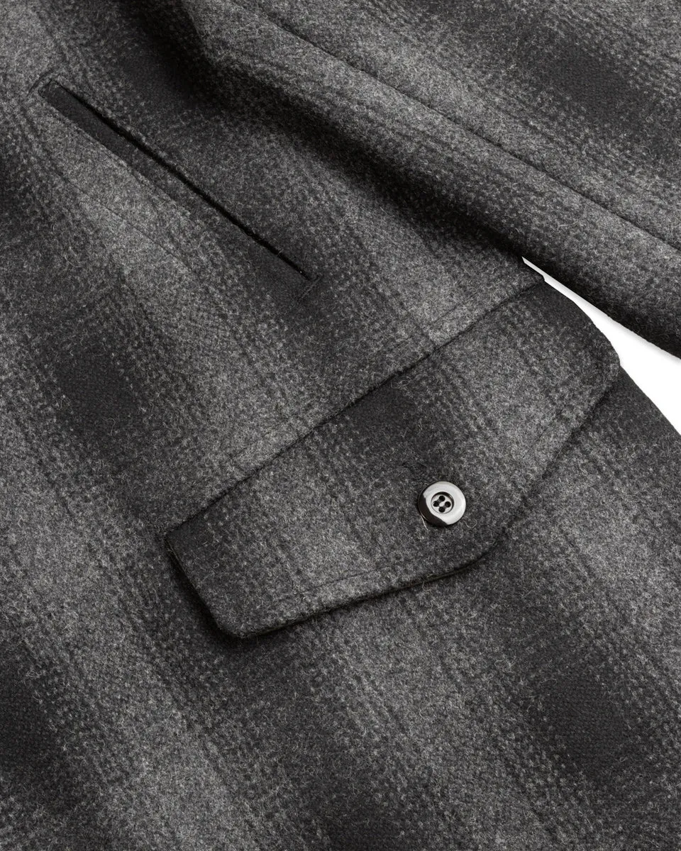 1940s 2-Way Field Jacket - Rat Gray Ombre Check