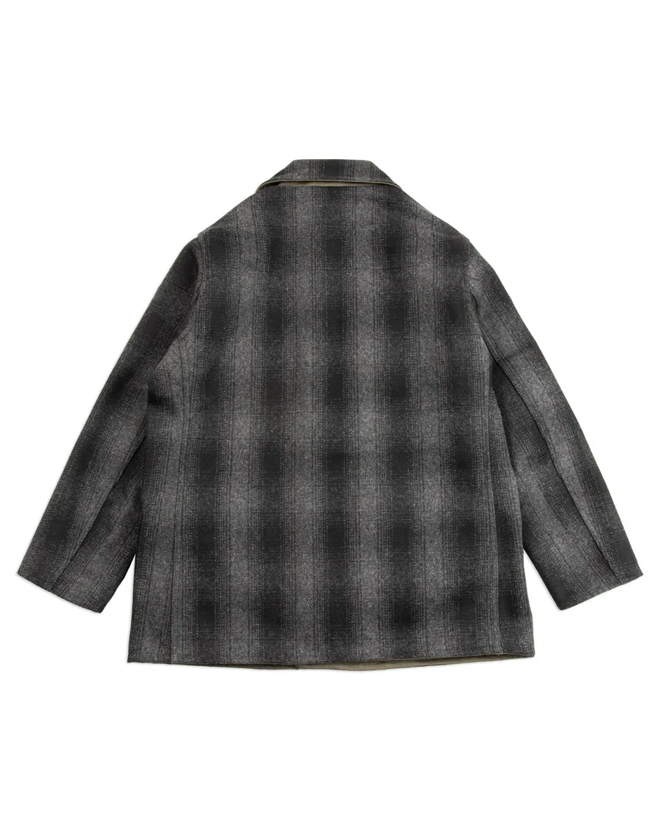 1940s 2-Way Field Jacket - Rat Gray Ombre Check