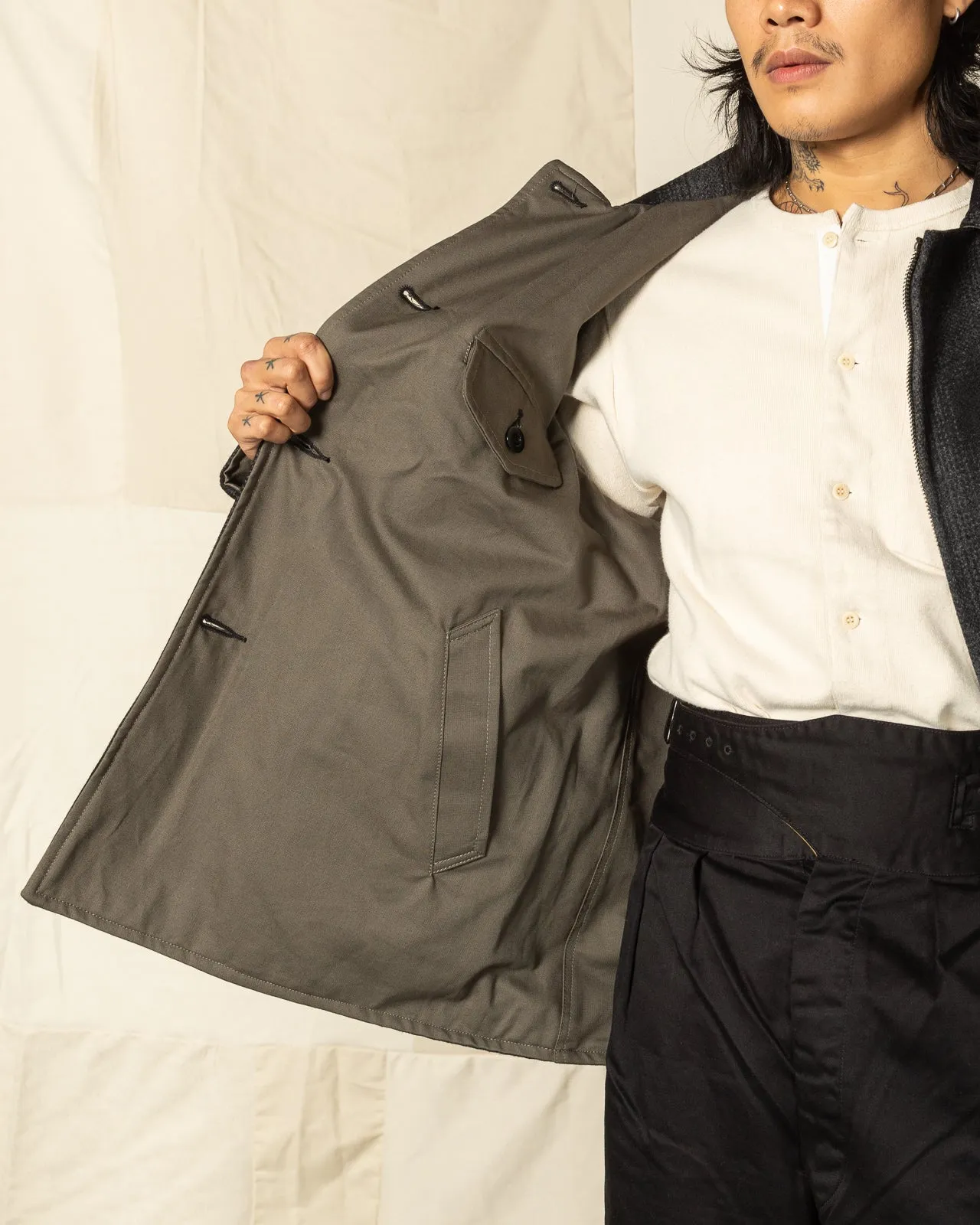 1940s 2-Way Field Jacket - Rat Gray Ombre Check