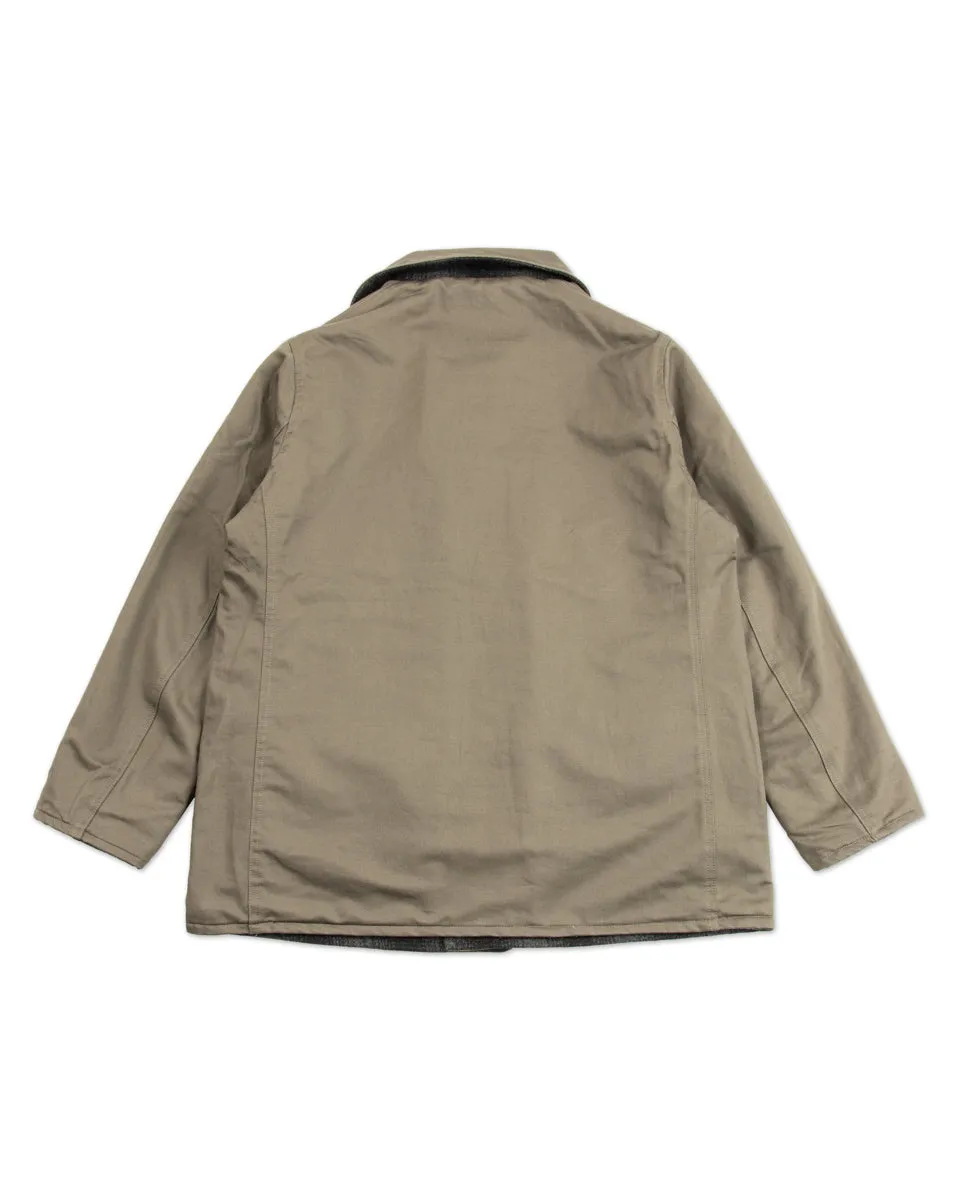 1940s 2-Way Field Jacket - Rat Gray Ombre Check