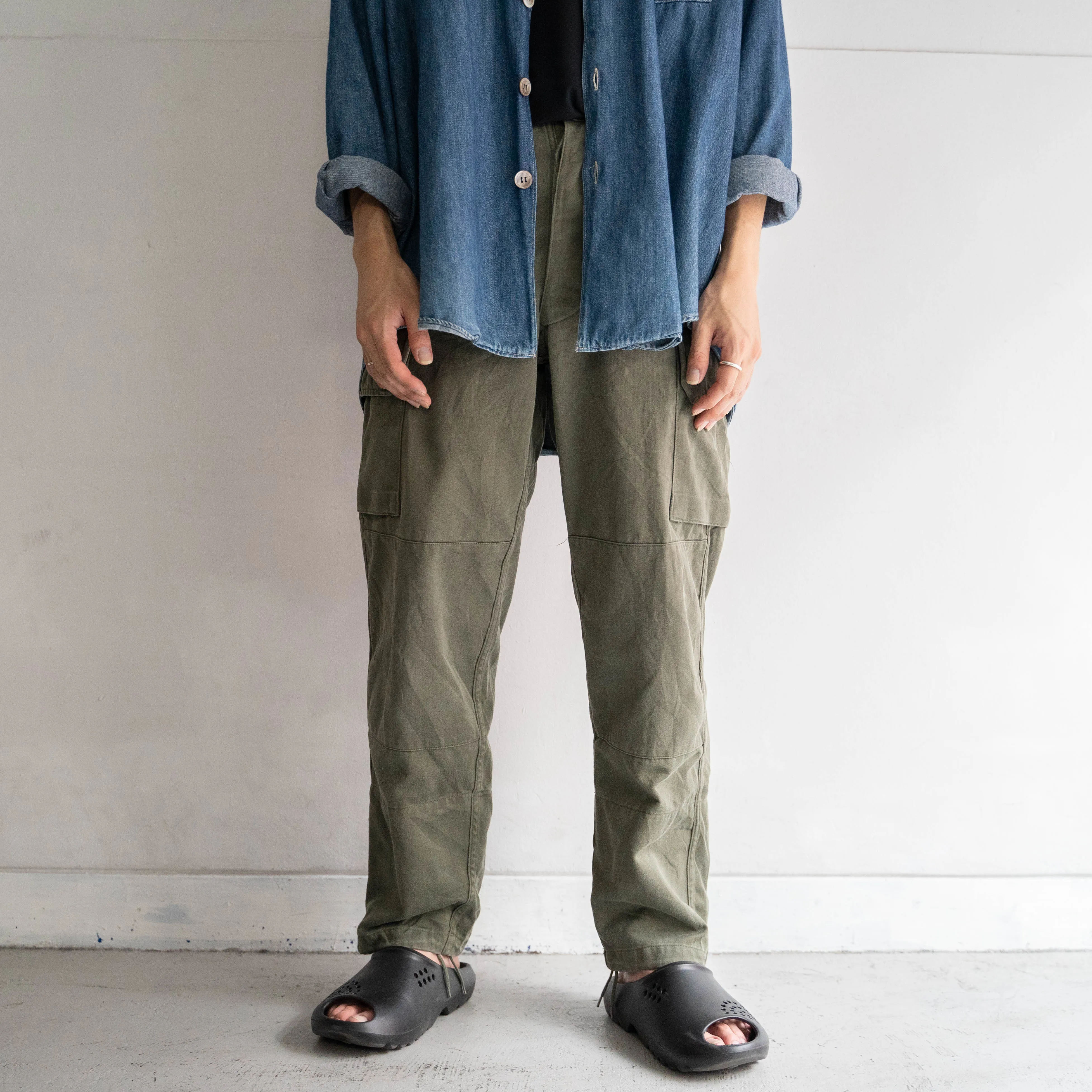 1960-70s French military m64 cargo pants -2