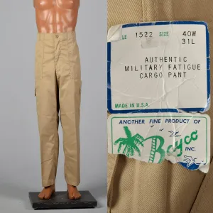 1980s Khaki Military Pants