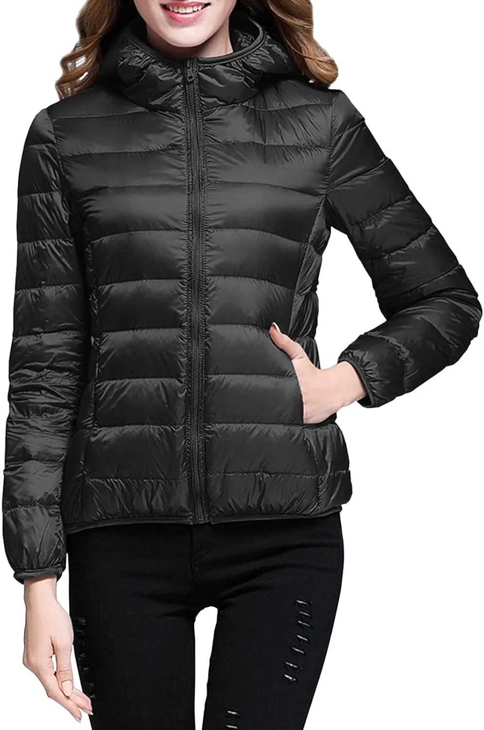 2024 Women's Fashion Trench Coat Fleece Hooded Warm Fleece Jackets Outerwear Padded Coat Winter Coats