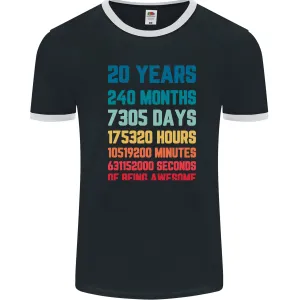 20th Birthday 20 Year Old Mens Ringer T-Shirt FotL