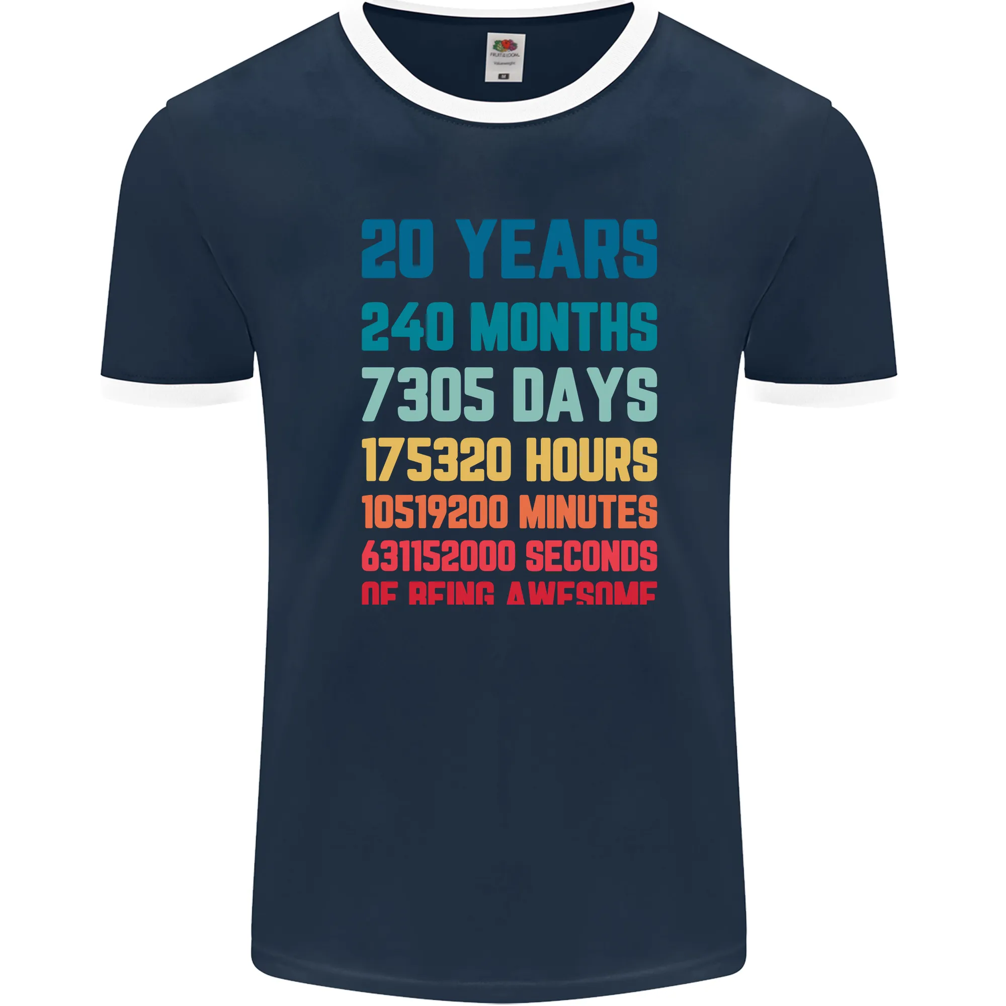 20th Birthday 20 Year Old Mens Ringer T-Shirt FotL