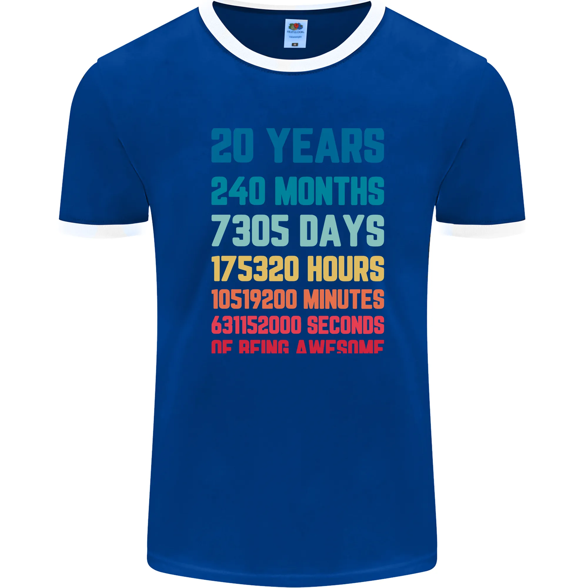 20th Birthday 20 Year Old Mens Ringer T-Shirt FotL