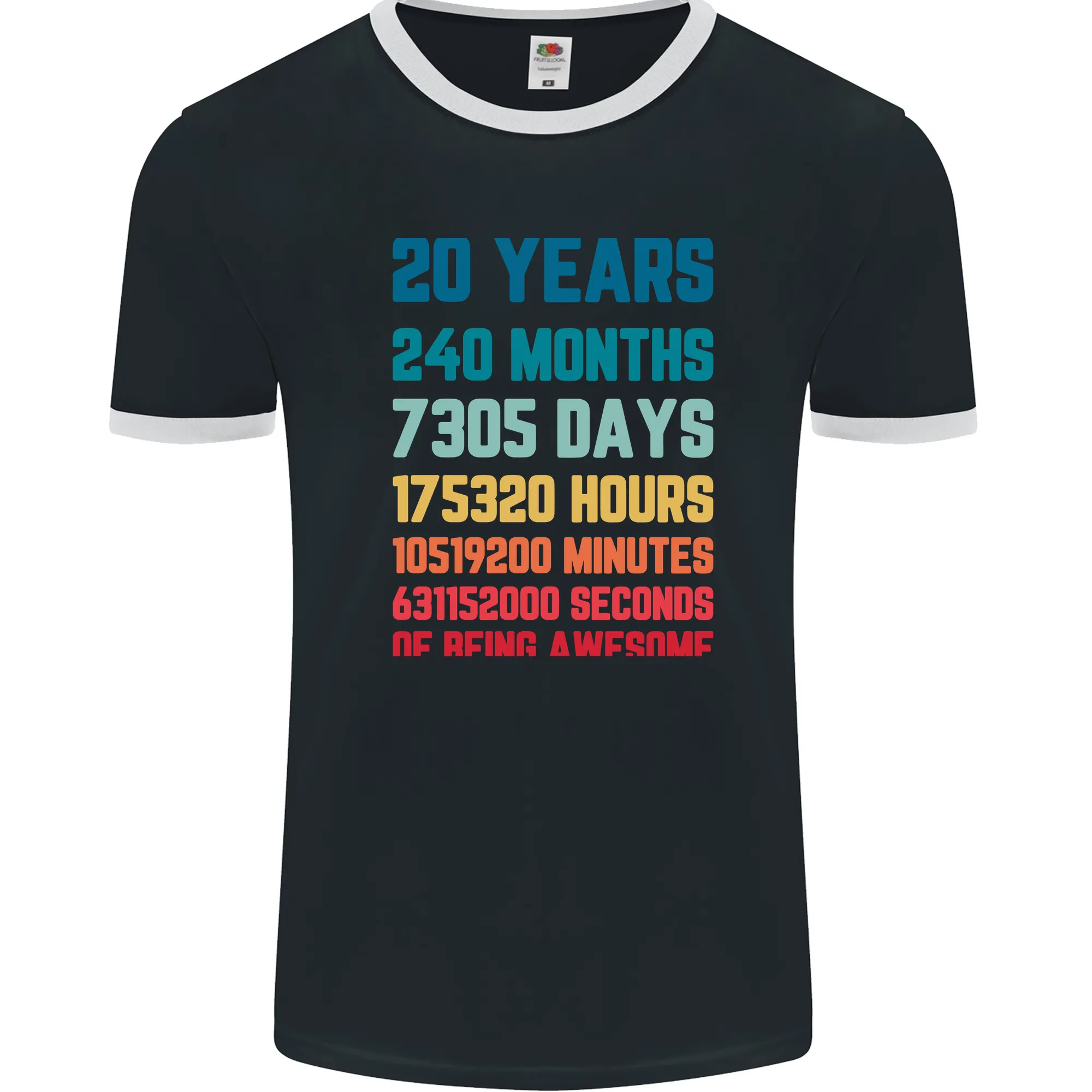 20th Birthday 20 Year Old Mens Ringer T-Shirt FotL