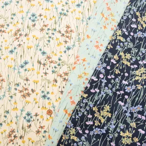 21W Cotton Corduroy Print Fabric - Flowers