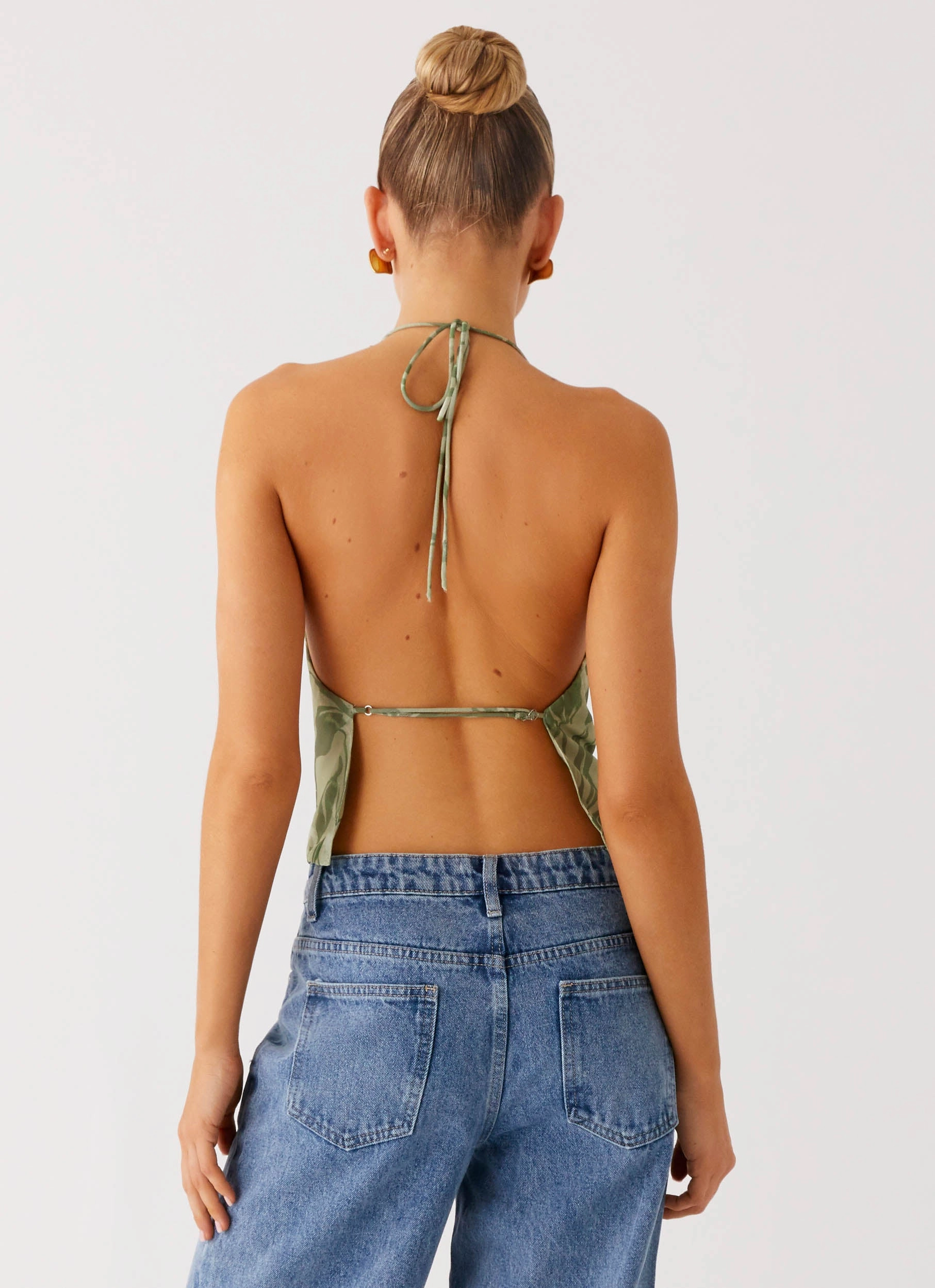 Cold Outfit Anti Static Lining Elspeth Cowl Top - Jade Fern