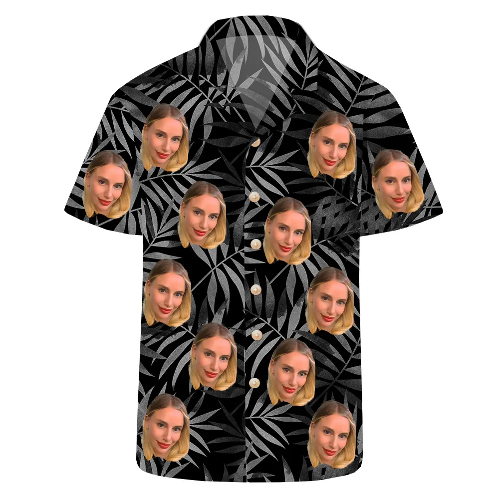 4FunGift® Unisex Hawaiian Shirt Personalized Short Sleeve Resort/Pool/Party Wear Lapel Shirt