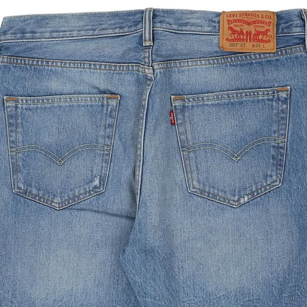 501 Levis Denim Shorts - 35W 9L Blue Cotton
