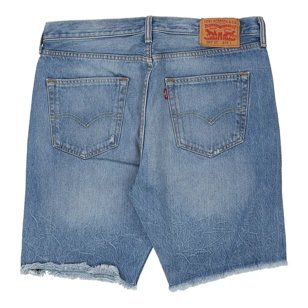 501 Levis Denim Shorts - 35W 9L Blue Cotton