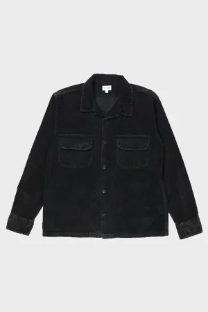 50s Corduroy Straight Bottom Shirt - Charcoal and Ash