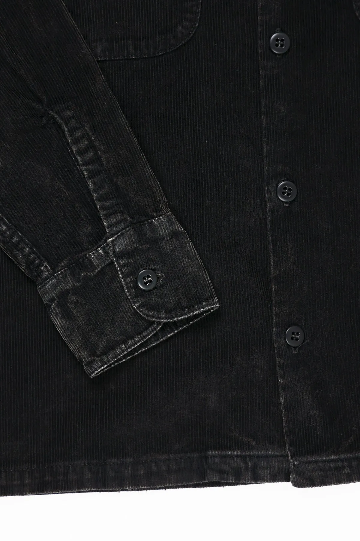 50s Corduroy Straight Bottom Shirt - Charcoal and Ash