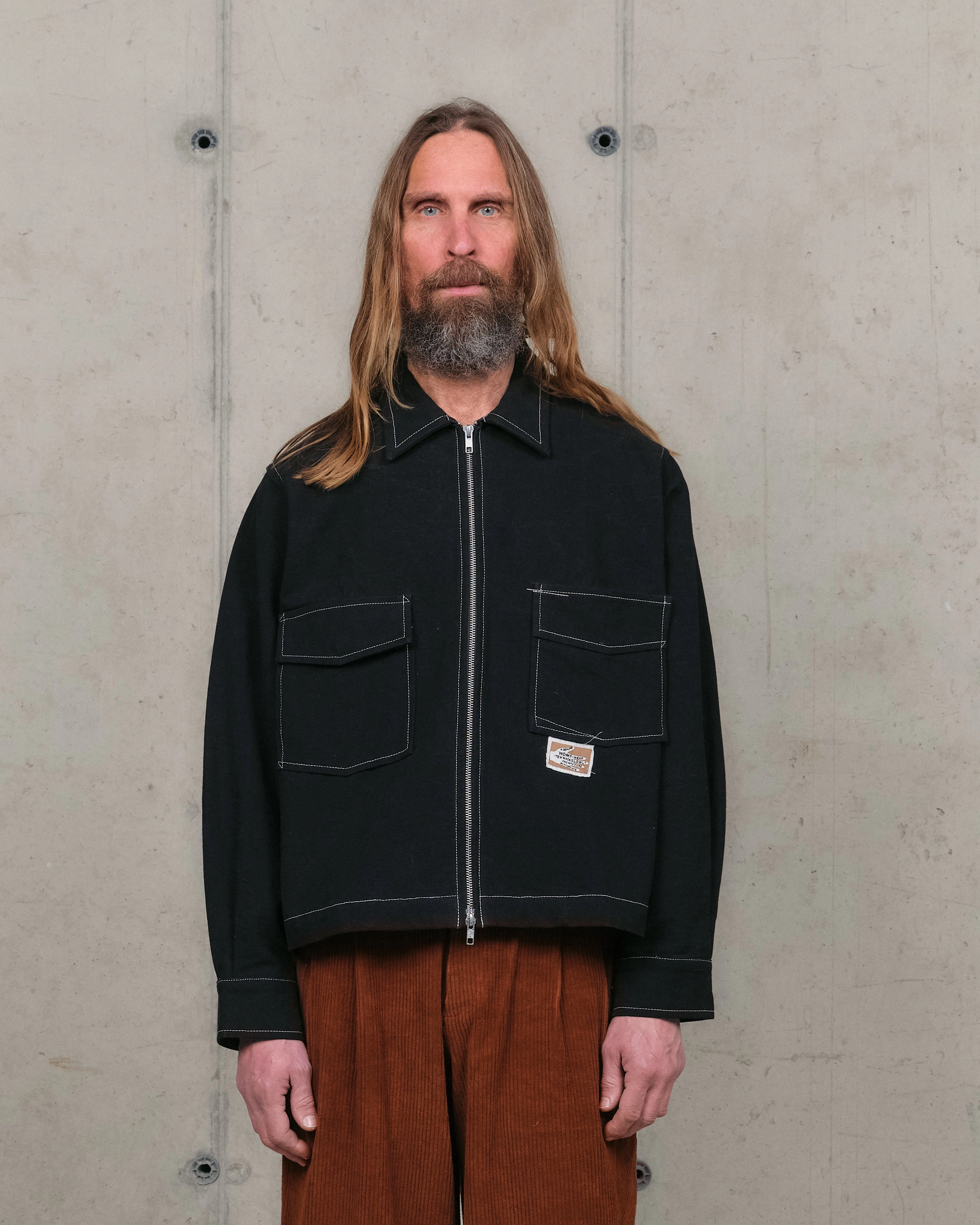 555 Jacket - Black Wonky-Wear Relaxed Fit Design