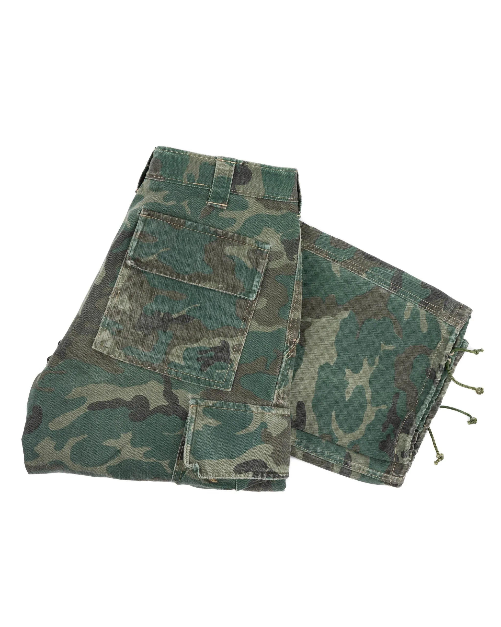 60's Camo Tailor-Made HBT Trousers - 26" x 27"
