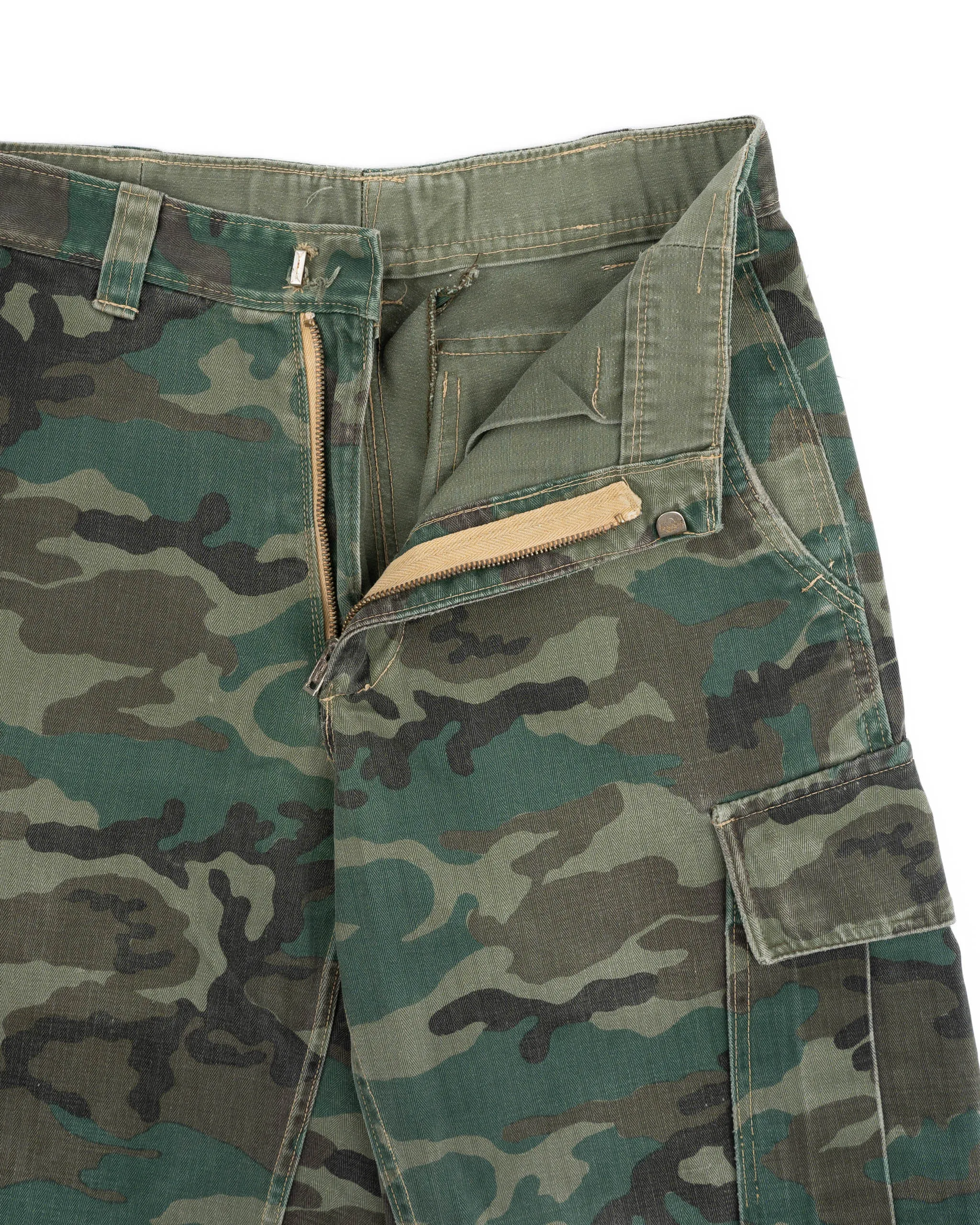 60's Camo Tailor-Made HBT Trousers - 26" x 27"