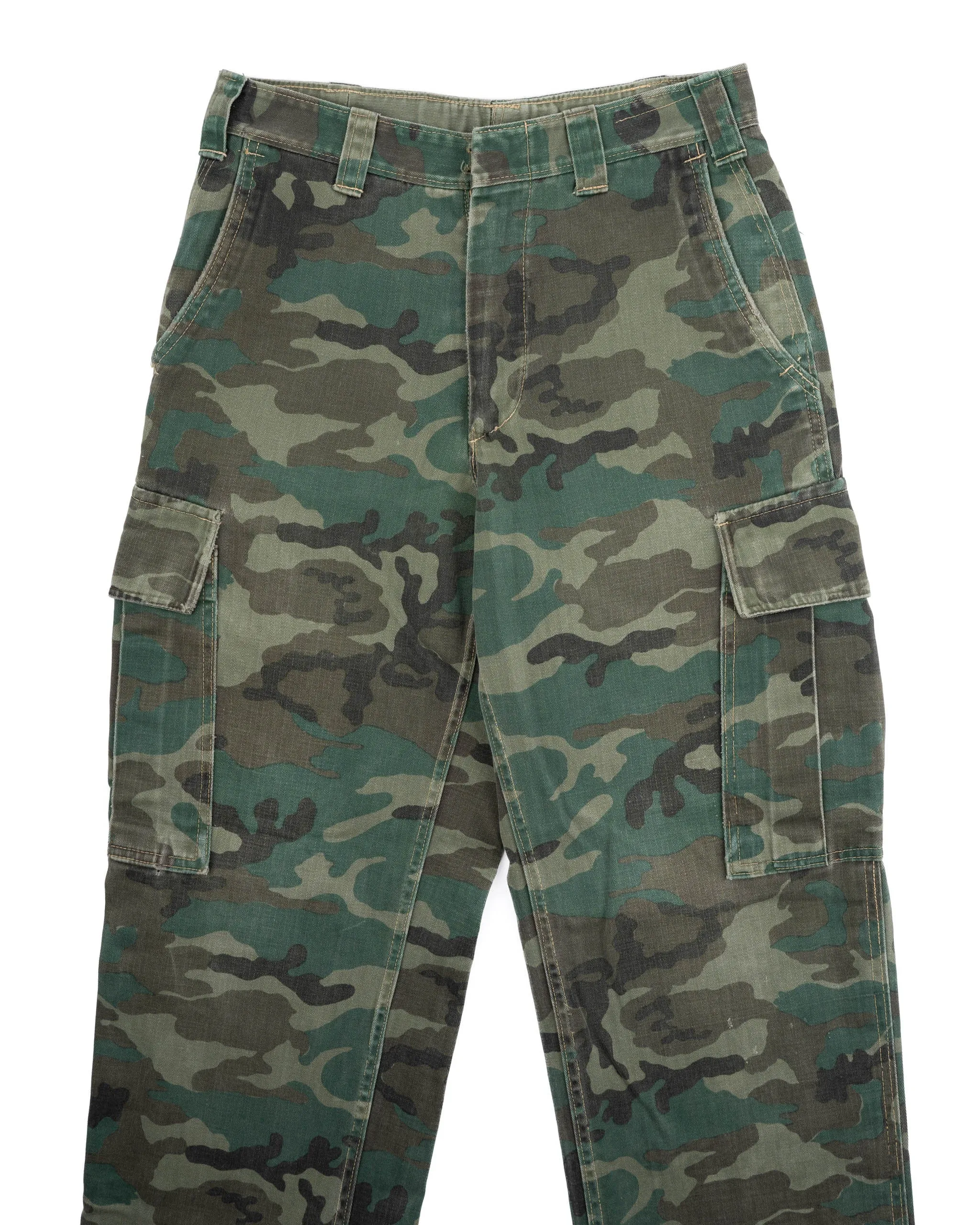60's Camo Tailor-Made HBT Trousers - 26" x 27"