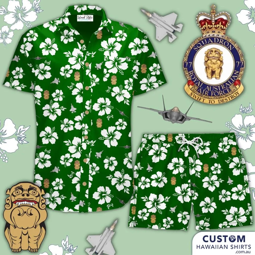 77 SQD, RAAF, NSW - Custom Military Hawaiian Shirts