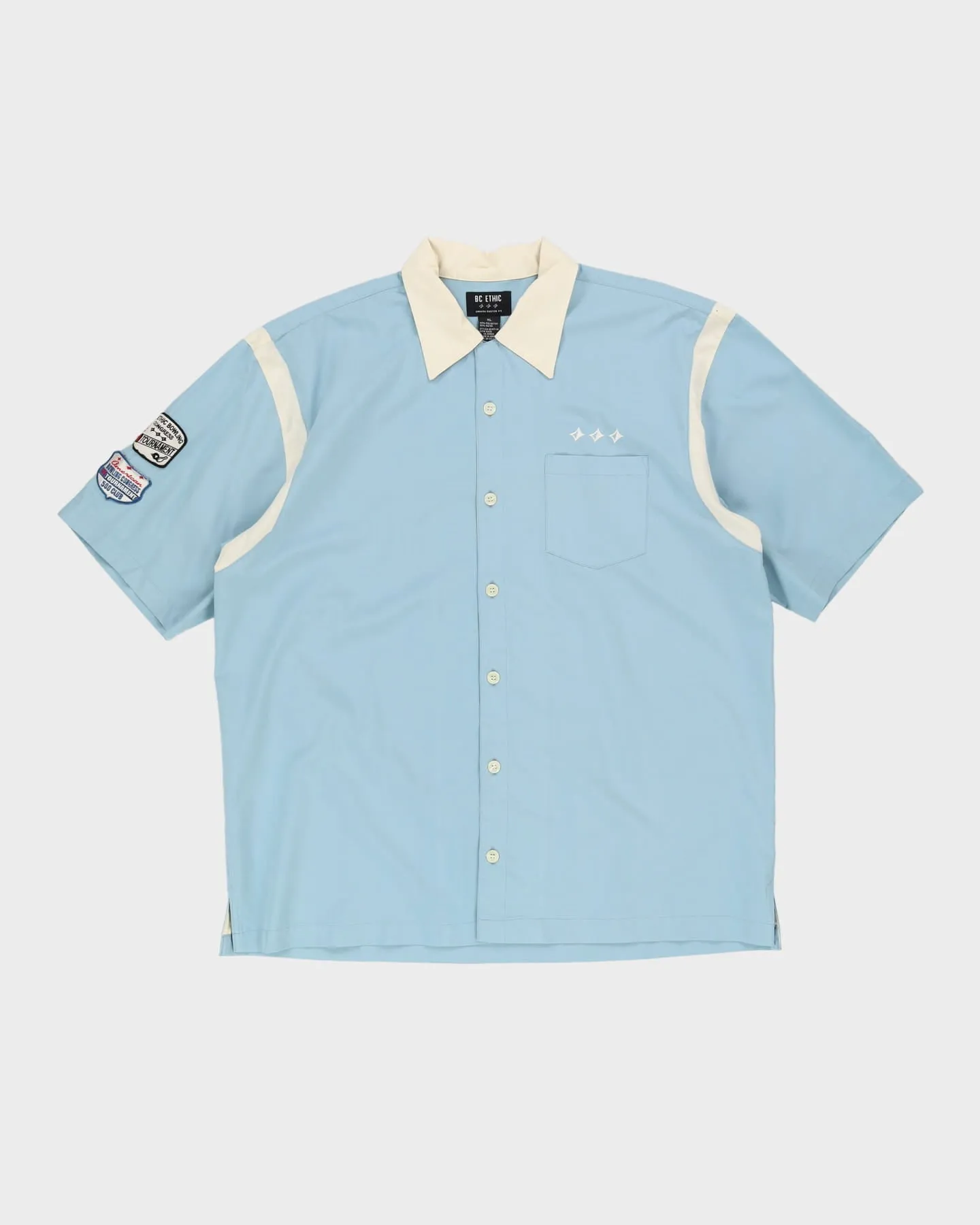 90s Alley Cats Short-Sleeve Button Up Bowling Shirt - XL