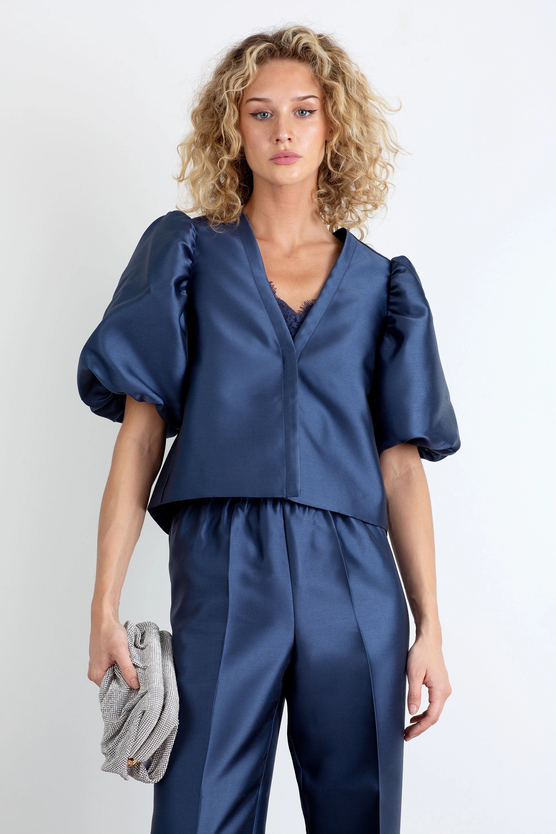 "The Aurora" - Jacket (Navy) CrinkleResistantWeave