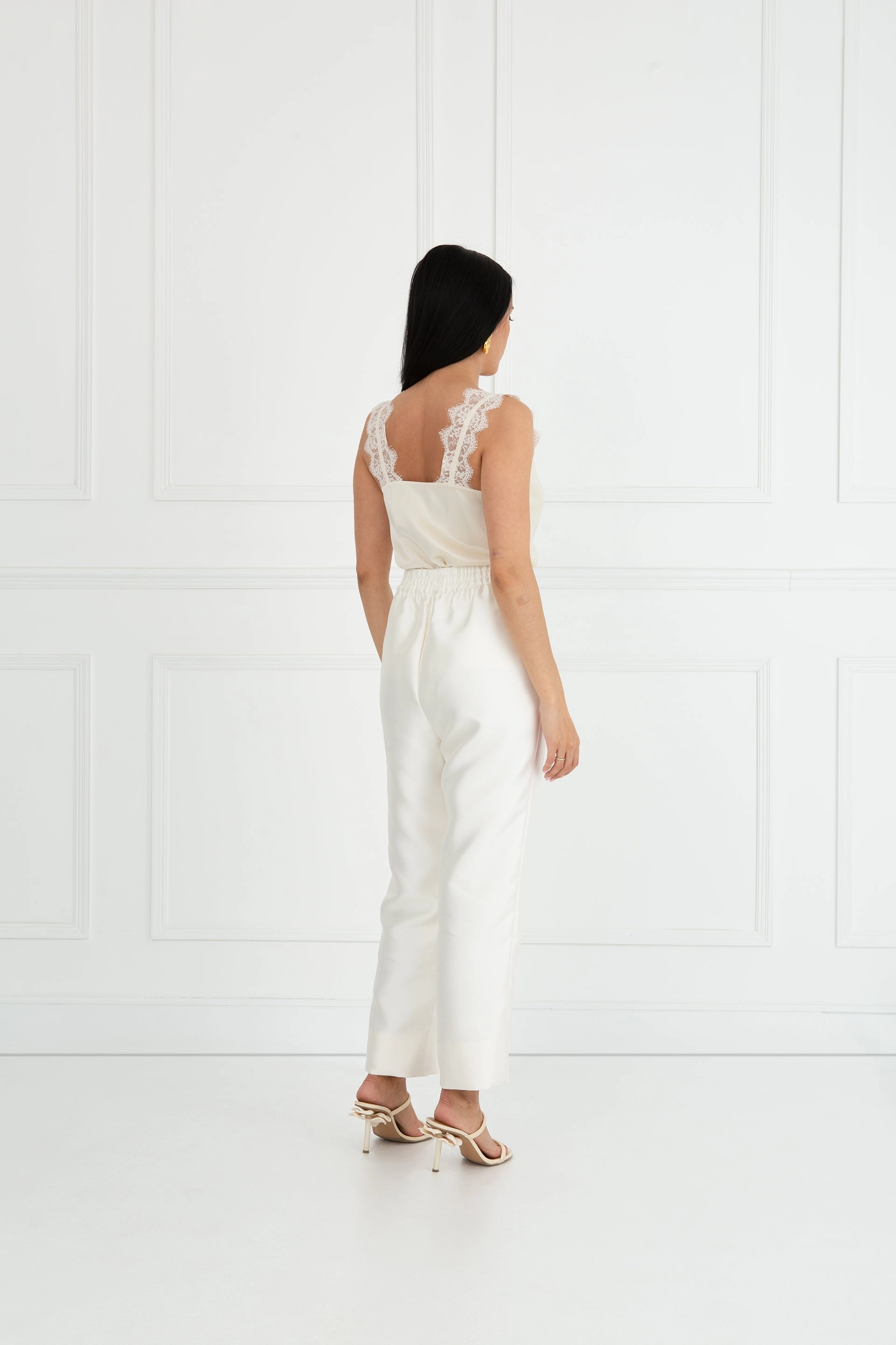 "The Chloe" - Trousers (Cream) Pure Piece Day Ready Look