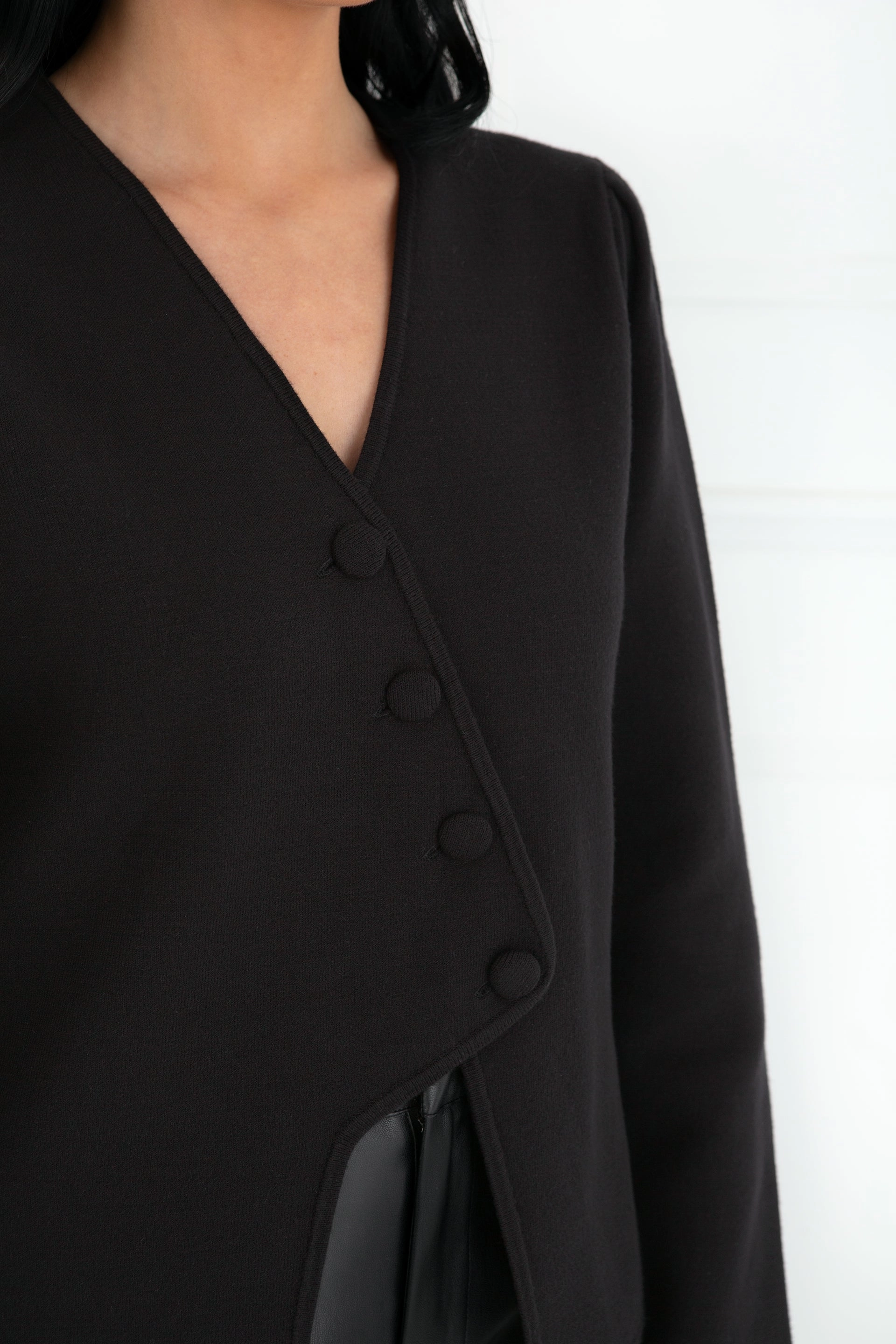 "The Clara" - Wave Cardigan (Black) MultiPurposeUtility