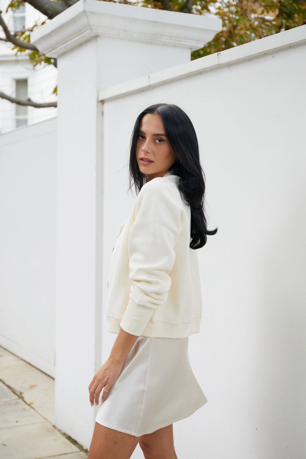 "The Orla" - Satin Mini Skirt (Champagne) Relaxed-fit