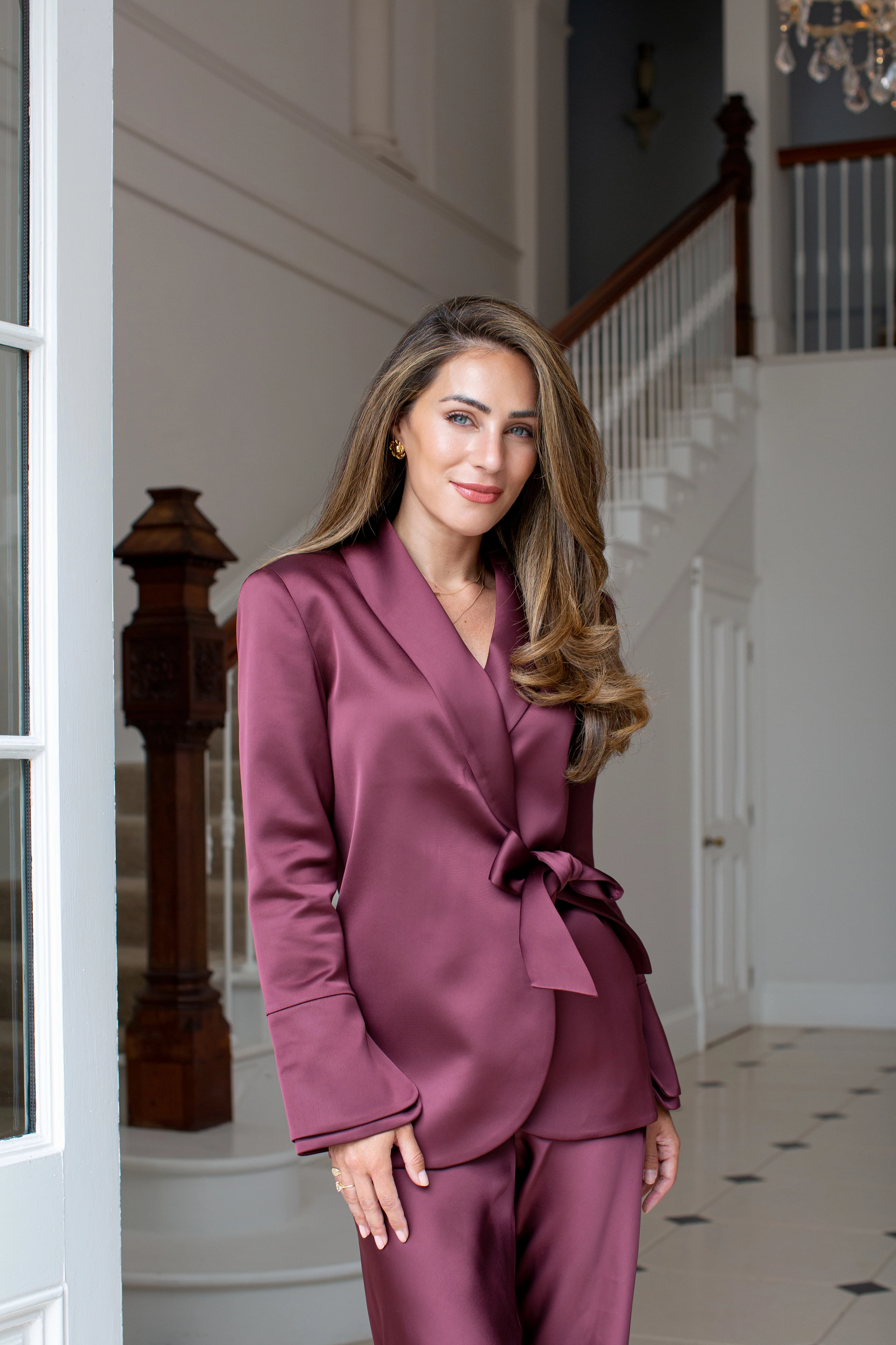 All Layer Urban Touch "The Sarah" - Wrap Blazer (Plum)