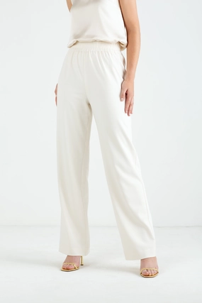 Occasion Wear Frayed-Edge "The Tori" - Trousers (Cream)