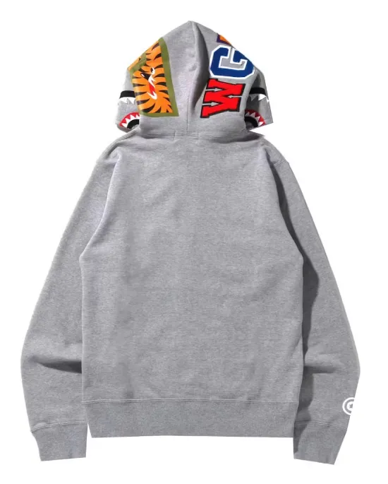 A Bathing Ape BAPE Shark Full Zip Hoodie (Grey)