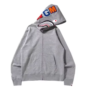 A Bathing Ape BAPE Shark Full Zip Hoodie (Grey)