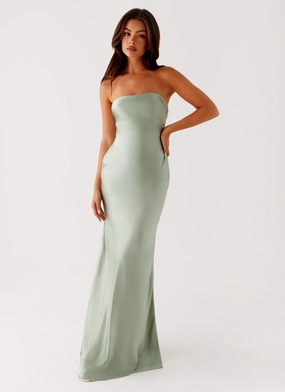 Subtle Texture Monte Carlo Maxi Dress - Sage