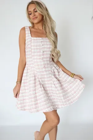 Abbie Tweed Dress (FINAL SALE) Silky texture Flexible Layers