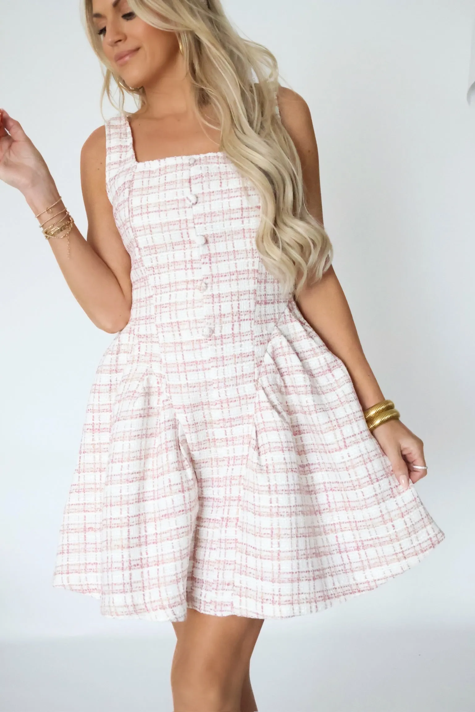Simple Form Happy Fit Abbie Tweed Dress (FINAL SALE)