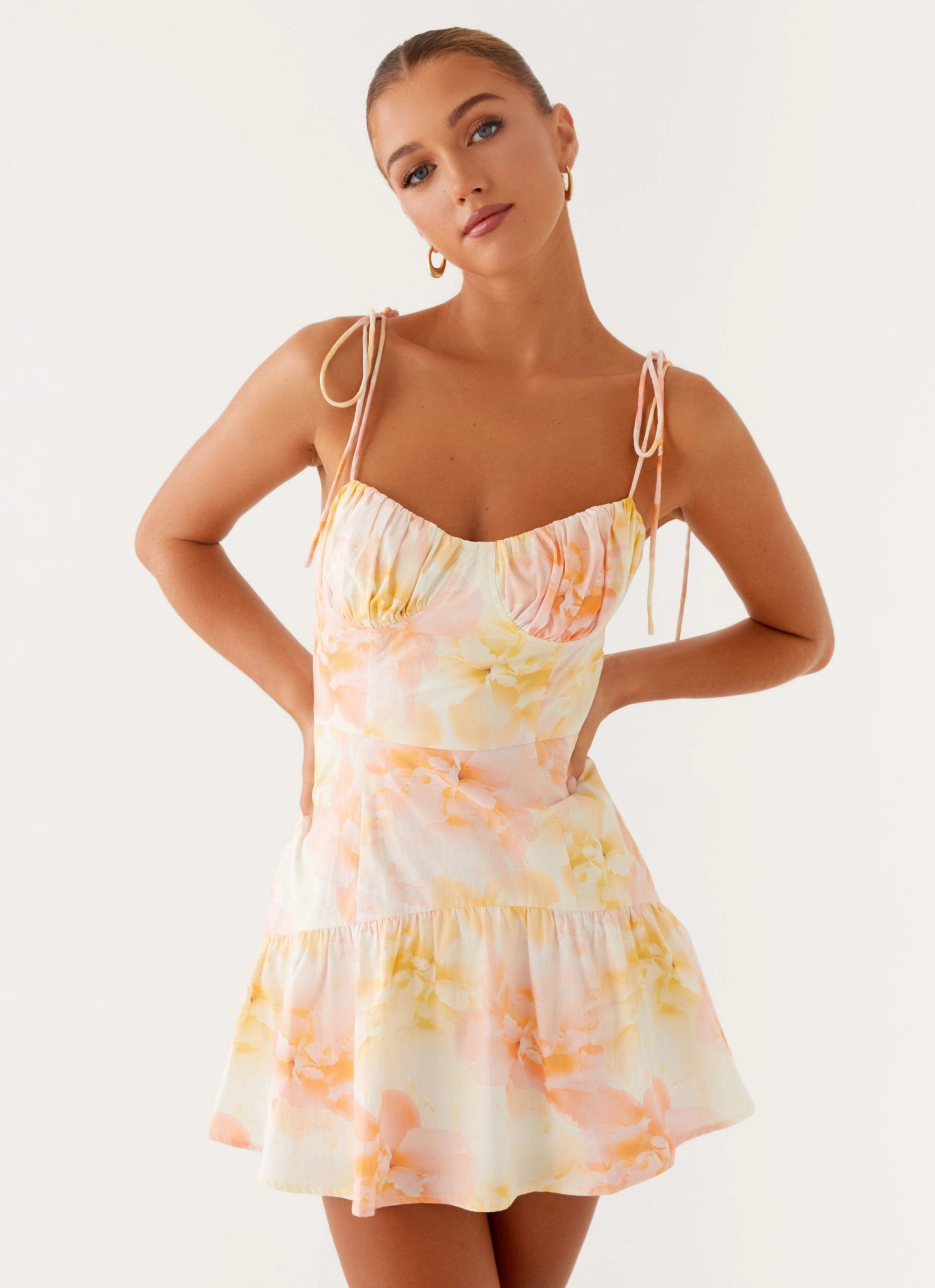 Sleek Layer Abby Mini Dress - Floral Print