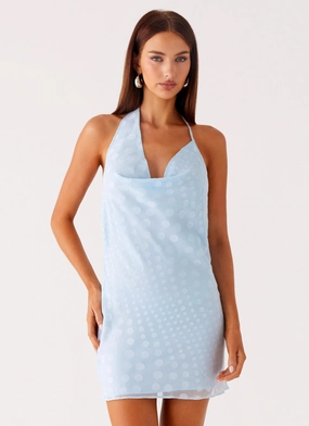 Curvy Glam TaglessDesign About Today Mini Dress - Blue