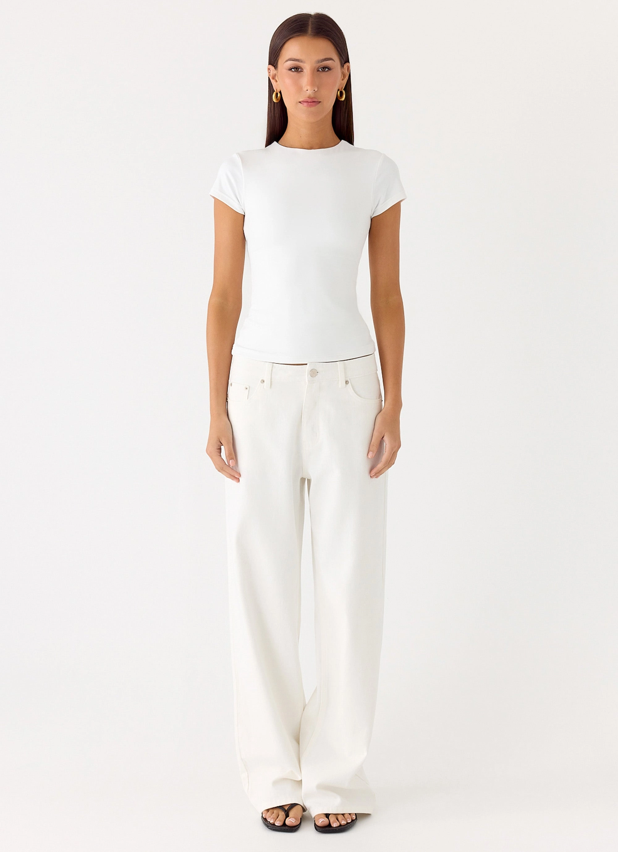 Durable Knitwear Sport Fit About You Top - White