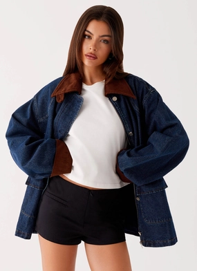 Koda Denim Jacket - Indigo Quick Dry Performance Snag Free Fabric