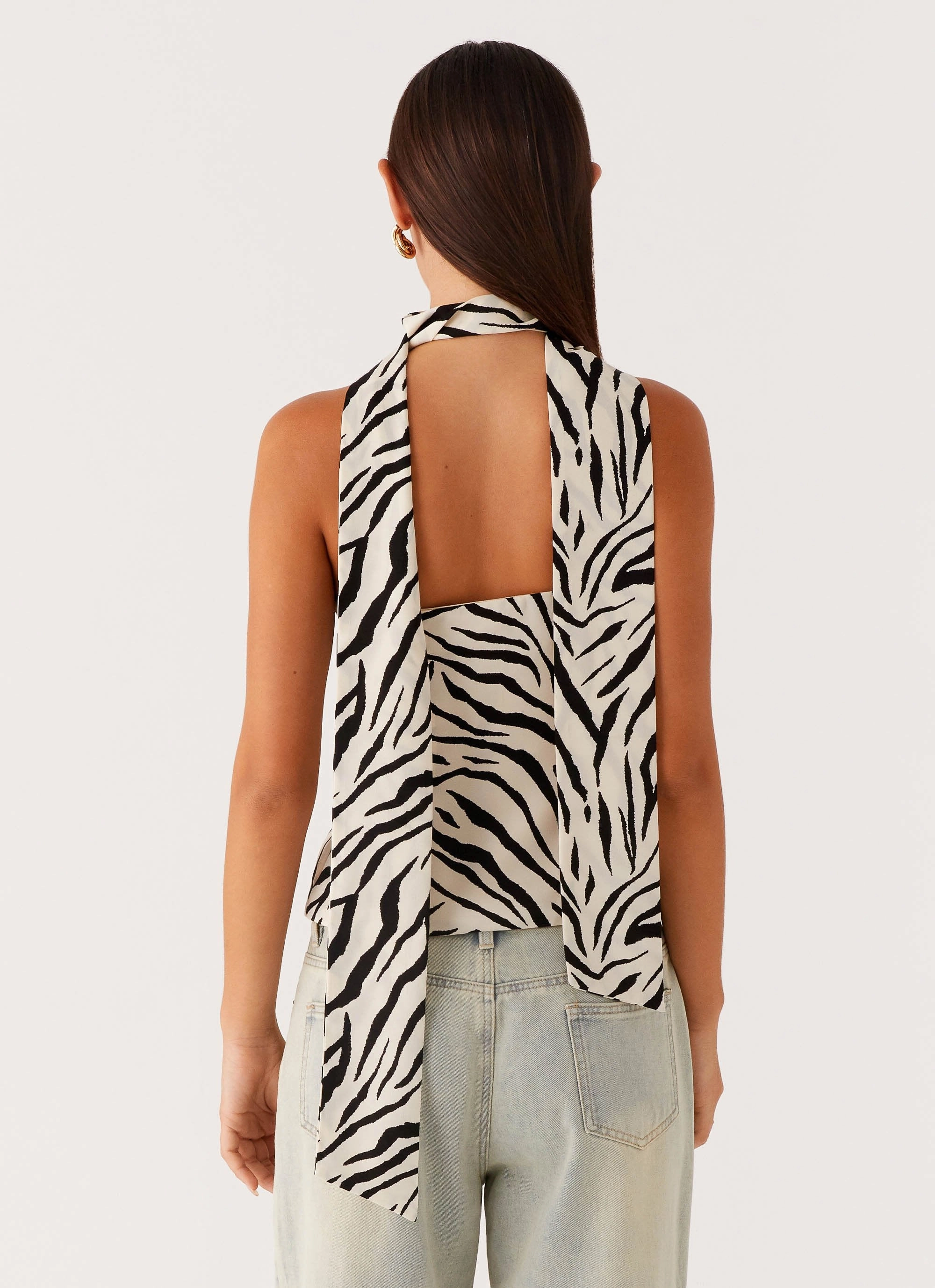 Anais Scraf Top - Zebra Everyday Look