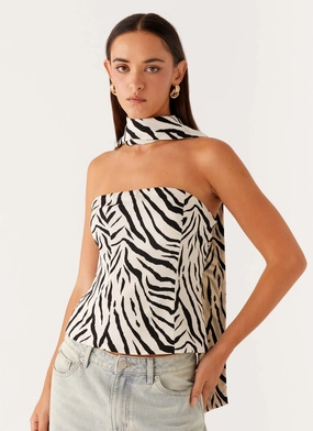 Anais Scraf Top - Zebra LayeredCuff