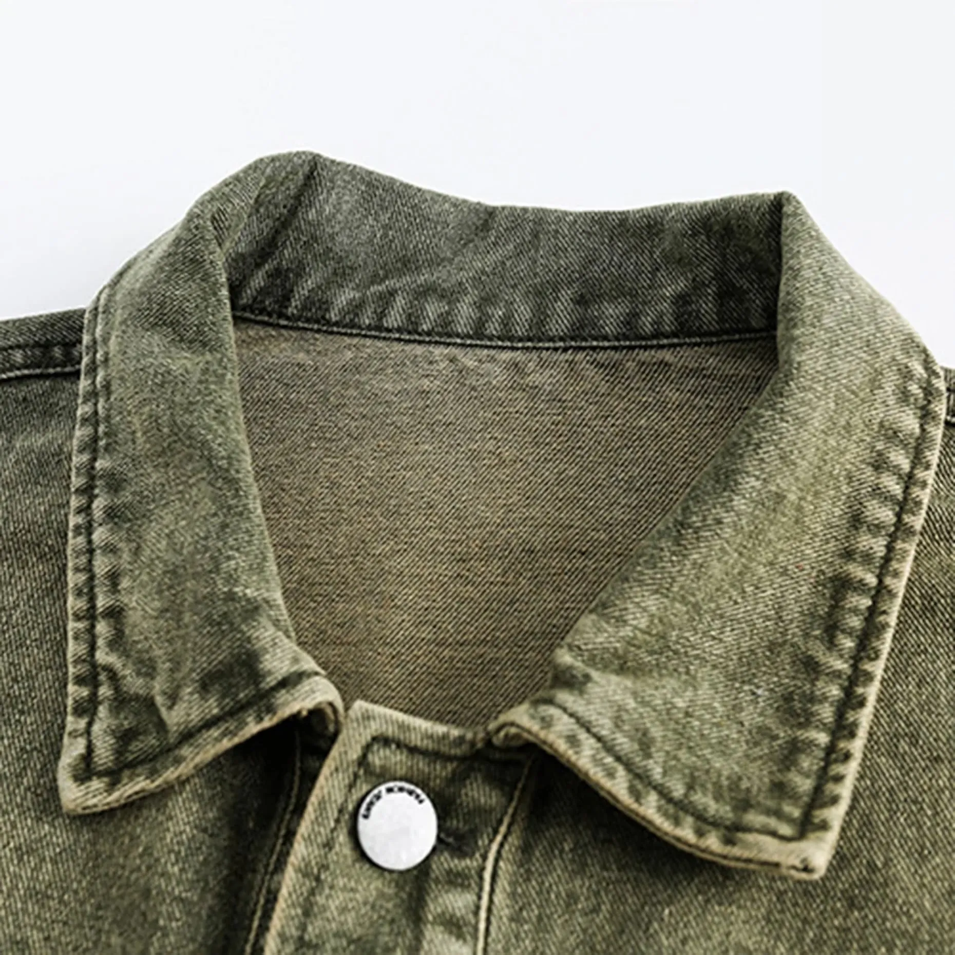 Abstract Plaid Patchwork Denim Jacket