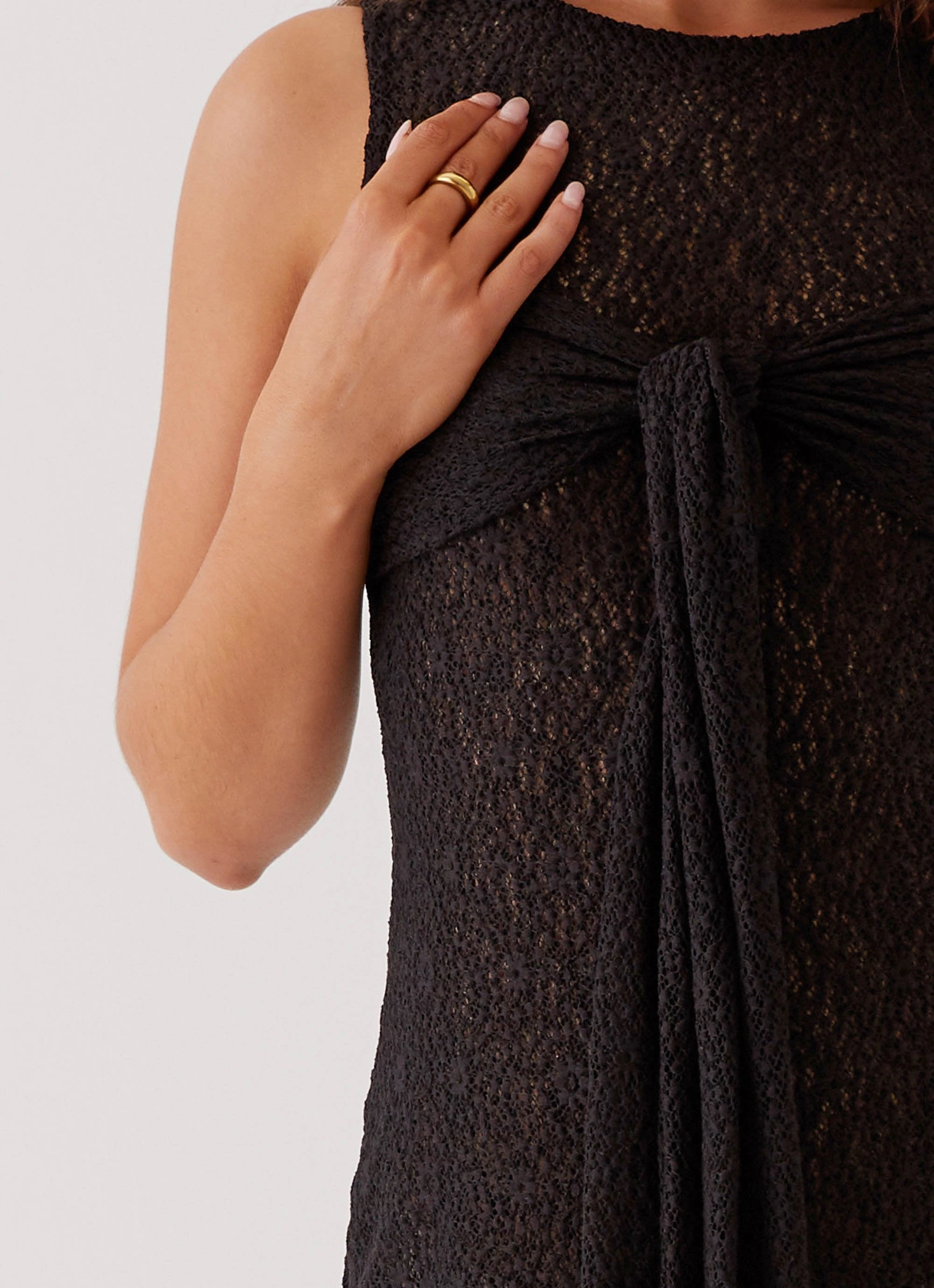 Soft Presence Fit Mood Midnight Muse Lace Mini Dress - Black