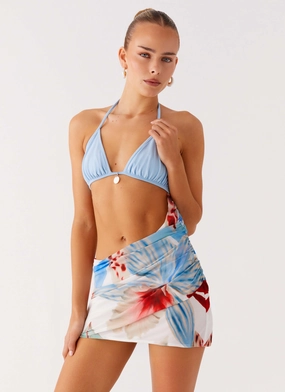 Acapulco Shell Mini Dress - Deep Sea Bloom Feather Light Chic Energy