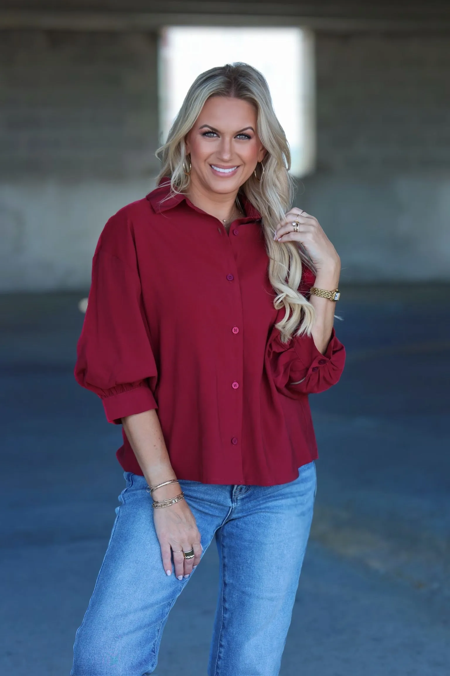 Stretchable Waistband Accord Shirt