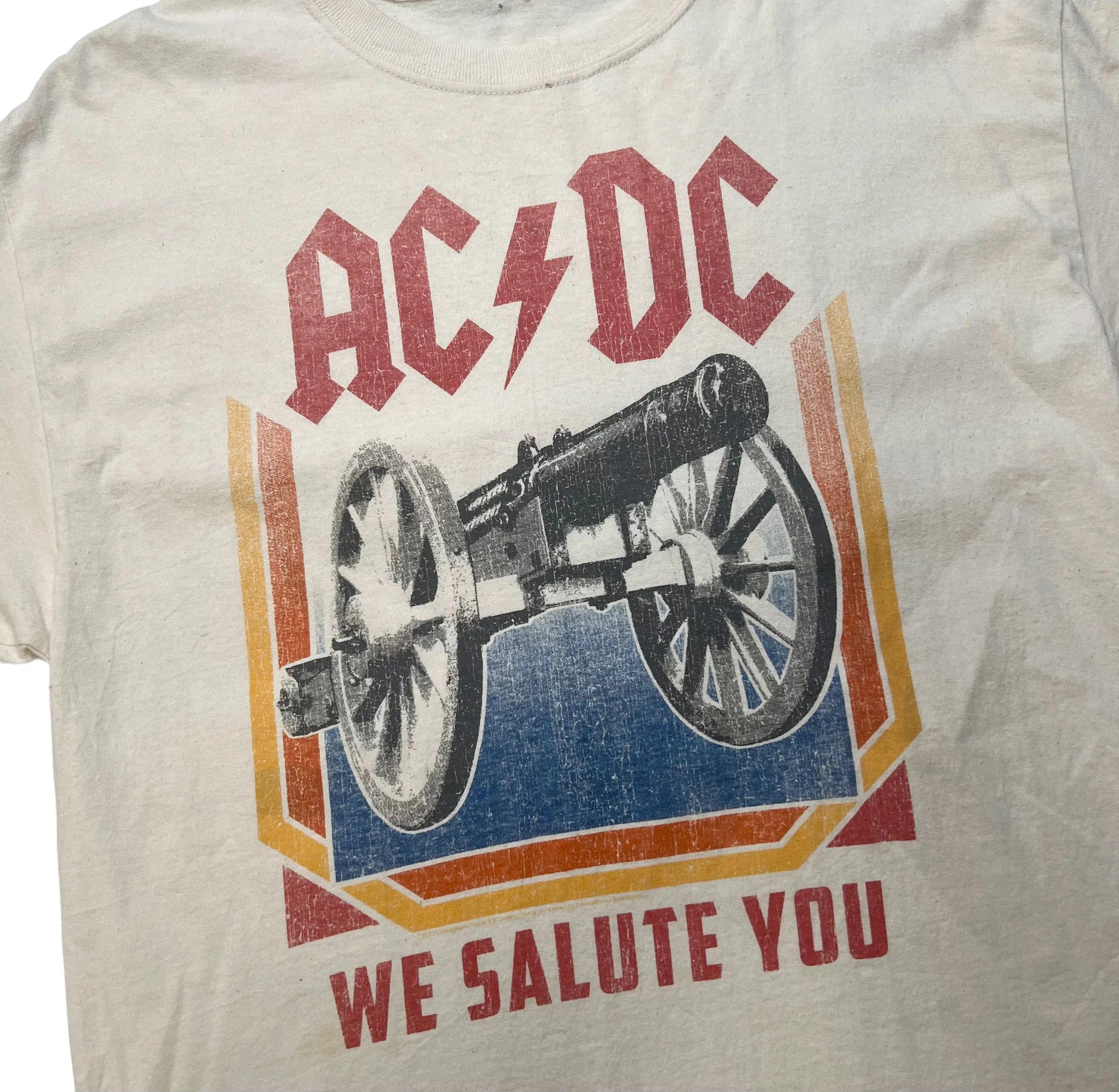 ACDC White Graphic Band T-Shirt