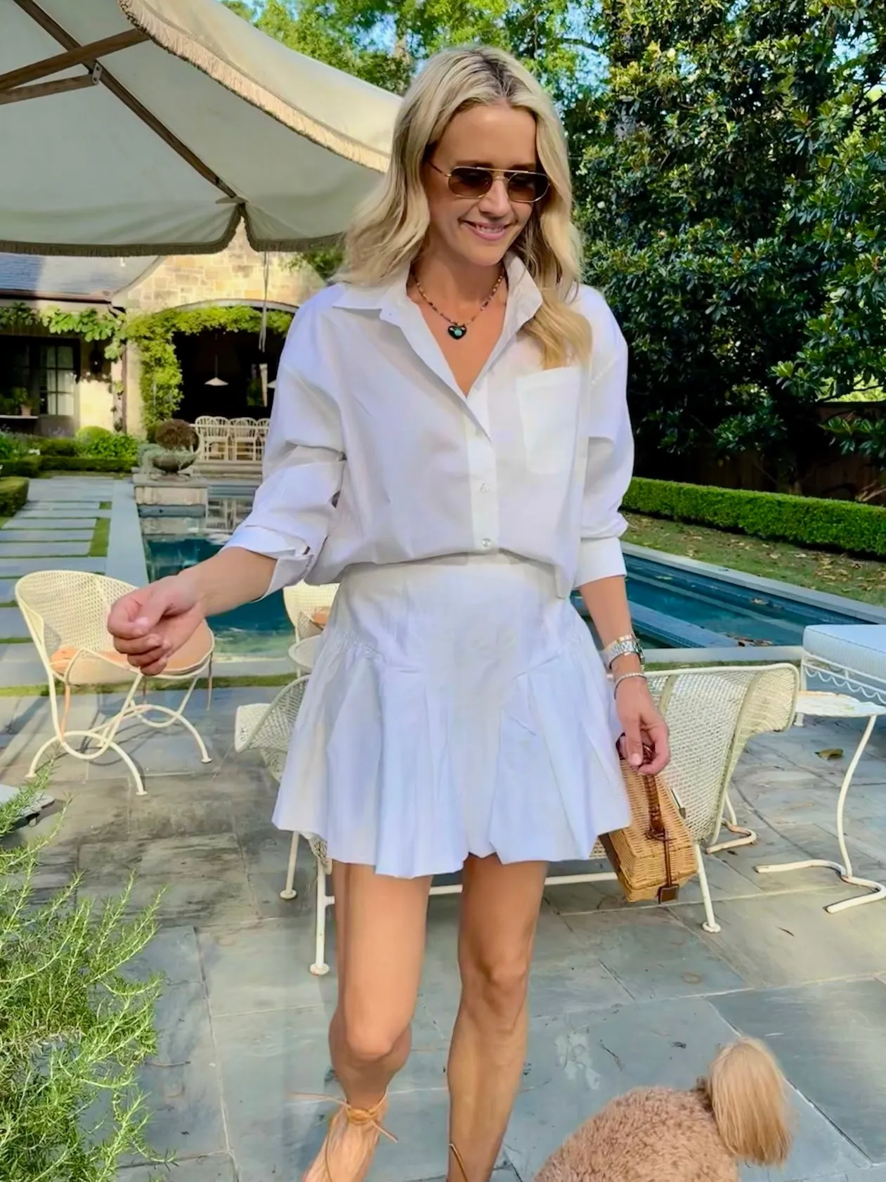 MASON'S DAUGHTER | Harper Mini Skirt, White Poplin Essential Look ripstop fabric